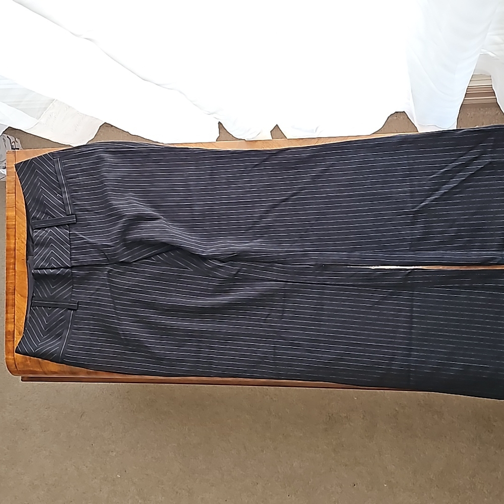 Maurice's black pinstripe dress pants